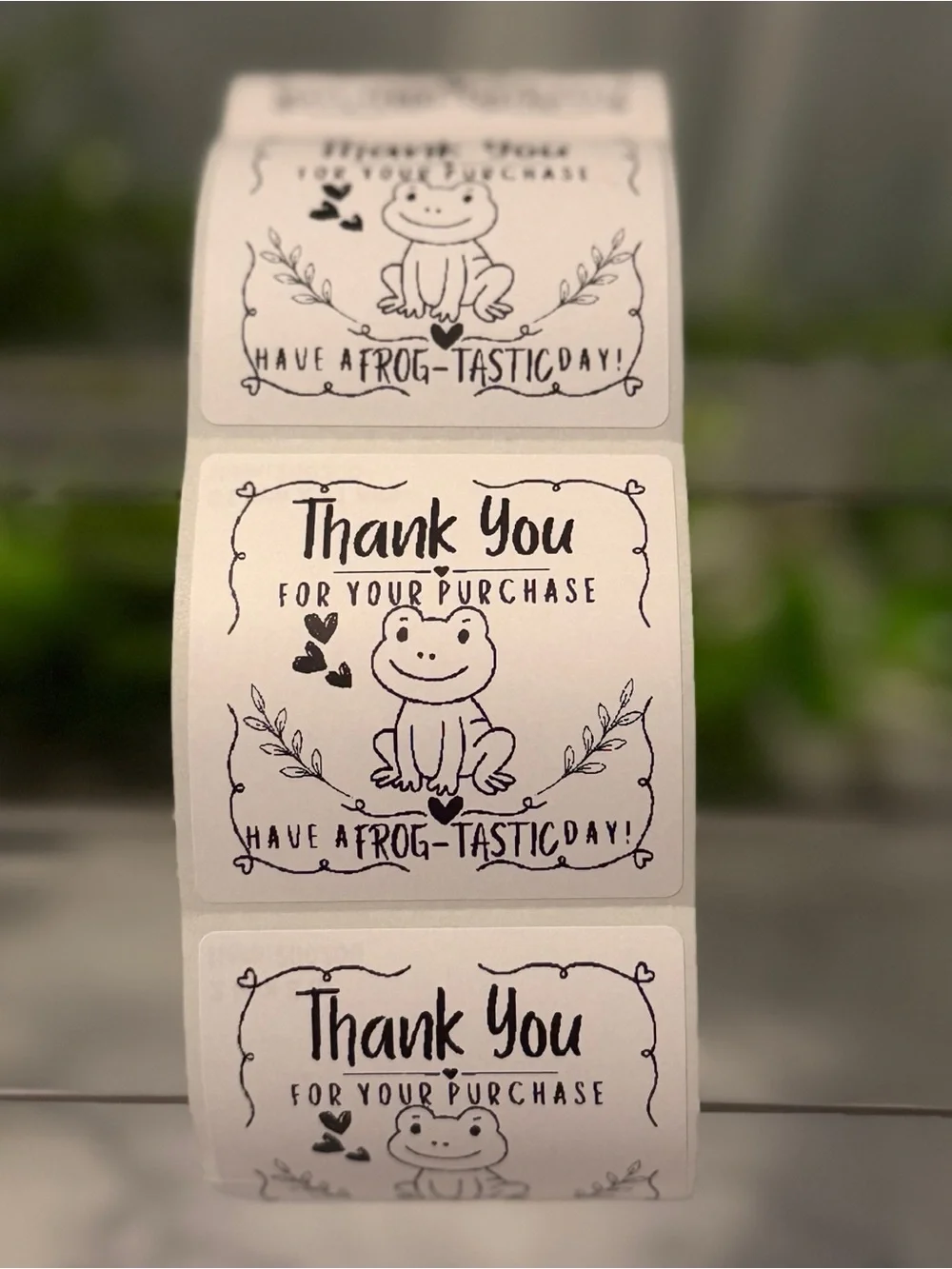 200 Cute Frog Thank You Stickers 2x2 Have a Frog-Tastic Day Small Business